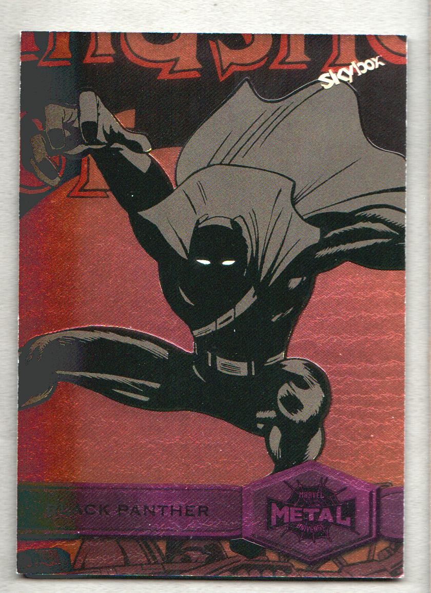 2021 SkyBox Marvel Metal Universe Spider-Man Light FX Pink #111 Black Panther/75