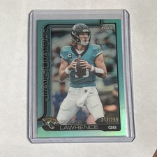 2025 Topps Chrome Trevor Lawrence TEAL AQUA REFRACTOR /299 SP #138 JAGUARS