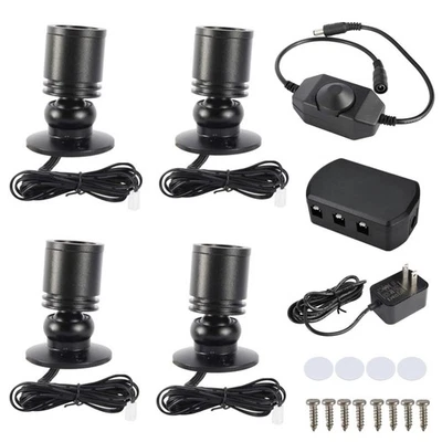 YAECCC 4Pcs LED Mini Spot Light Art Picture Lights for Plants Jewelry Showcase Display