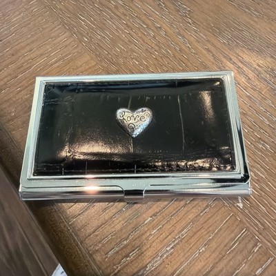 Brighton Love Beat Black Card Case Holder Retailed $50 **RETIRED COLOR**