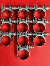 LOT OF (10) MIKALOR SUPRA 29-31 mm HEAVY DUTY W2 BOLT CLAMPS M.7 03019071 SS/STL