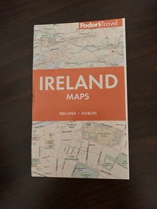 FODOR'S IRELAND MAP IRELAND DUBLIN GENEALOGY  21 X 15 FREE SHIPPING