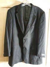 Krizia Styled In Italy Made In USA Dillards Mens Black Jacket 100% Wool 44L