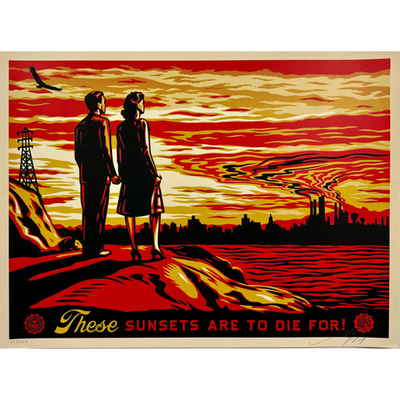 #ad #ad SHEPARD FAIREY OBEY GIANT 2007 THESE SUNSETS ARE TO DIE FOR $724.95