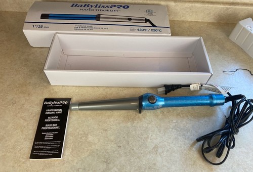 Babyliss Pro Nano Bacchetta Curling a Barilotto Conico in Titanio da 3/4” a 1 1/4” Blu