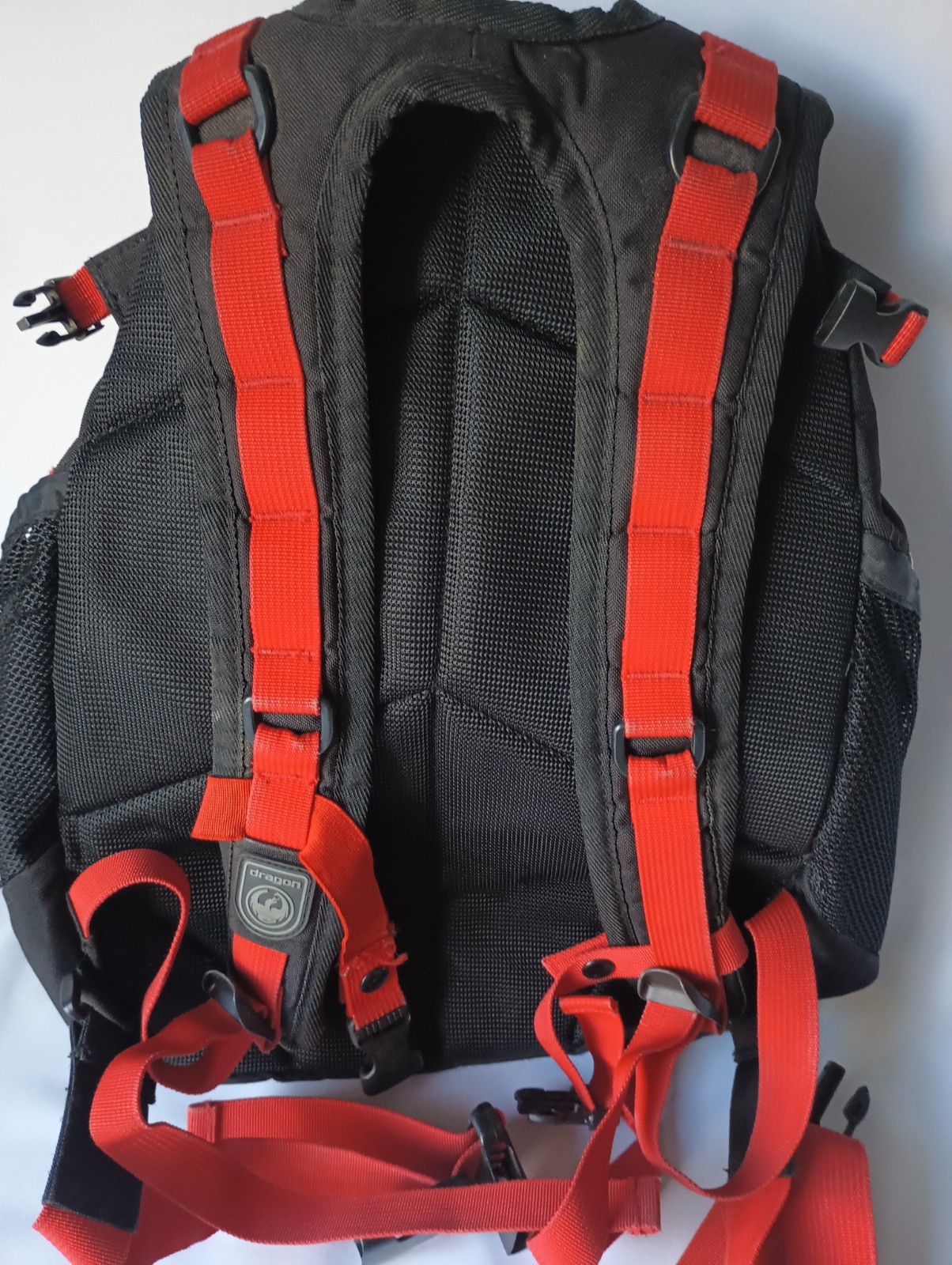 Dragon Backpack Black Red Multiple Pockets Organi… - image 12