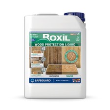 Roxil Wood Waterproofing Liquid (5L Clear) Preserver Outdoor, Sealer for