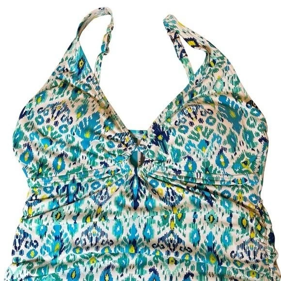 TOMMY BAHAMA Ikat 2 Piece Tankini Adj Strap Bikini Swim Bathing Suit Size Small - Image 4 of 4