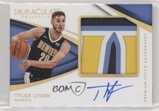 2017-18 Panini Immaculate Premium Gold 10/10 Tyler Lydon #PP-TLY Patch Auto 2ct