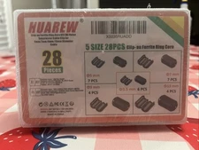 HUAREW Clip-on Ferrite Ring Core RFI EMI Nose Suppressor Cable Clip 28 Pieces