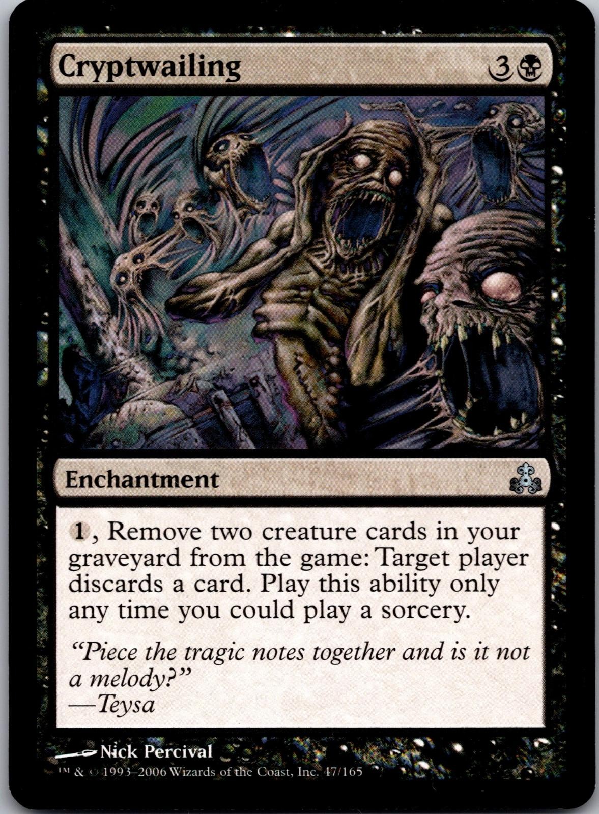 Cryptwailing 47 Uncommon Guildpact Magic: The Gathering Lightly Played