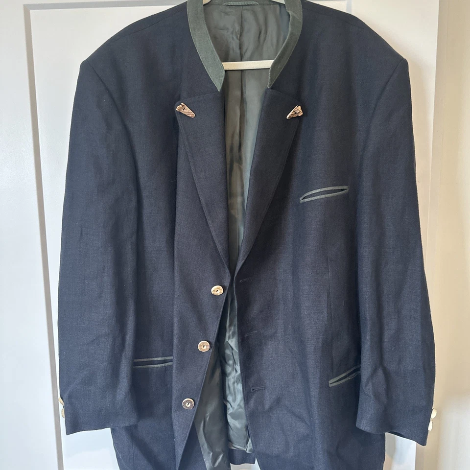 Chaqueta de lino vintage Lodenfrey 4XL botones de cuerno hecha a mano Foto 2 de 4