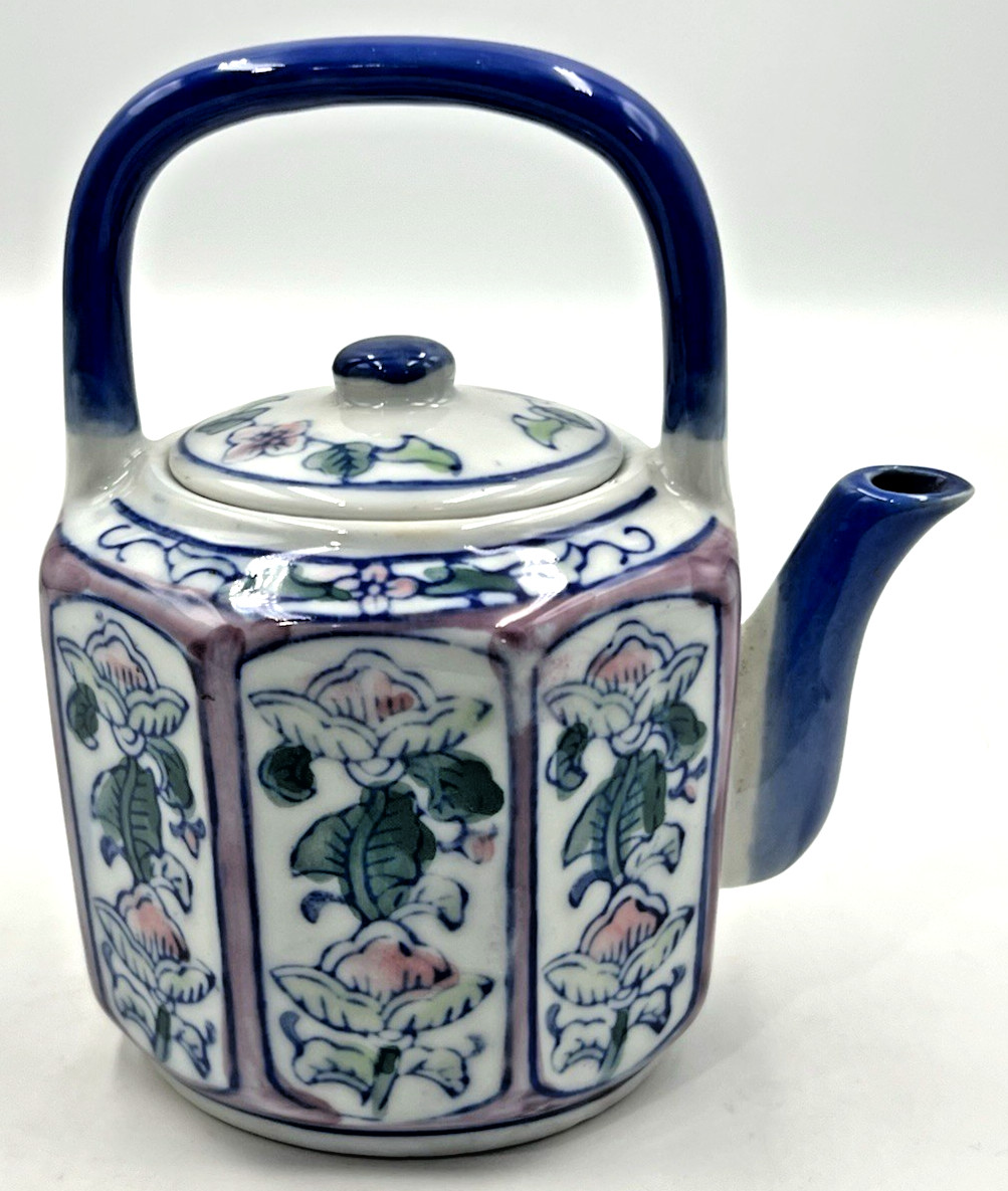 Pot Hand Painted Floral 5.5"t