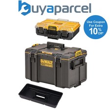 Dewalt Tough System 2.0 DS400 Stackable Toolbox Case + 1/2 Width Deep Organiser