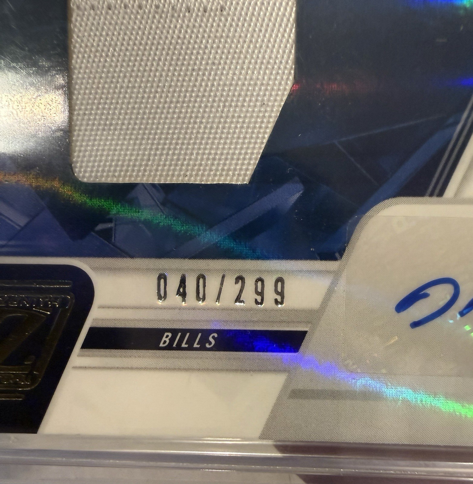 Dalton Kincaid 2023 Zenith Rookie 2CLR Patch Auto RPA /299 Sealed Buffalo Bills view 2