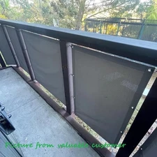 95% UV-Block PVC Coated Privacy Screen Panel-Gate Shade Privacy Barrier Grey