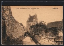 Ansichtskarte Gransee, Alte Stadtmauer und Ruppiner Tor 