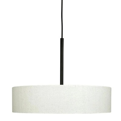 Dyberg Larsen Pendelleuchte Hängelampe Calix Stoffschirm Natur Schwarz 3-flg 757