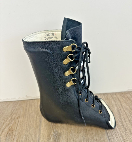 Arizona AFO AZafo Leather Left Leg Foot Ankle Brace Black Lace Up Ring Closure