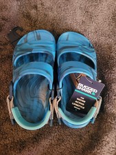  NWT Rugged Shark Blue Water Shoes/Sandals with Adjustable Straps Kids 10 