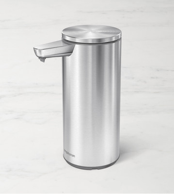 simplehuman Rechargeable Liquid Sensor Pump, 9-Oz., Brushed Stainless-Steel
