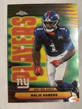 Malik Nabers Power Players RC 2025 Topps Chrome Giants Rookie