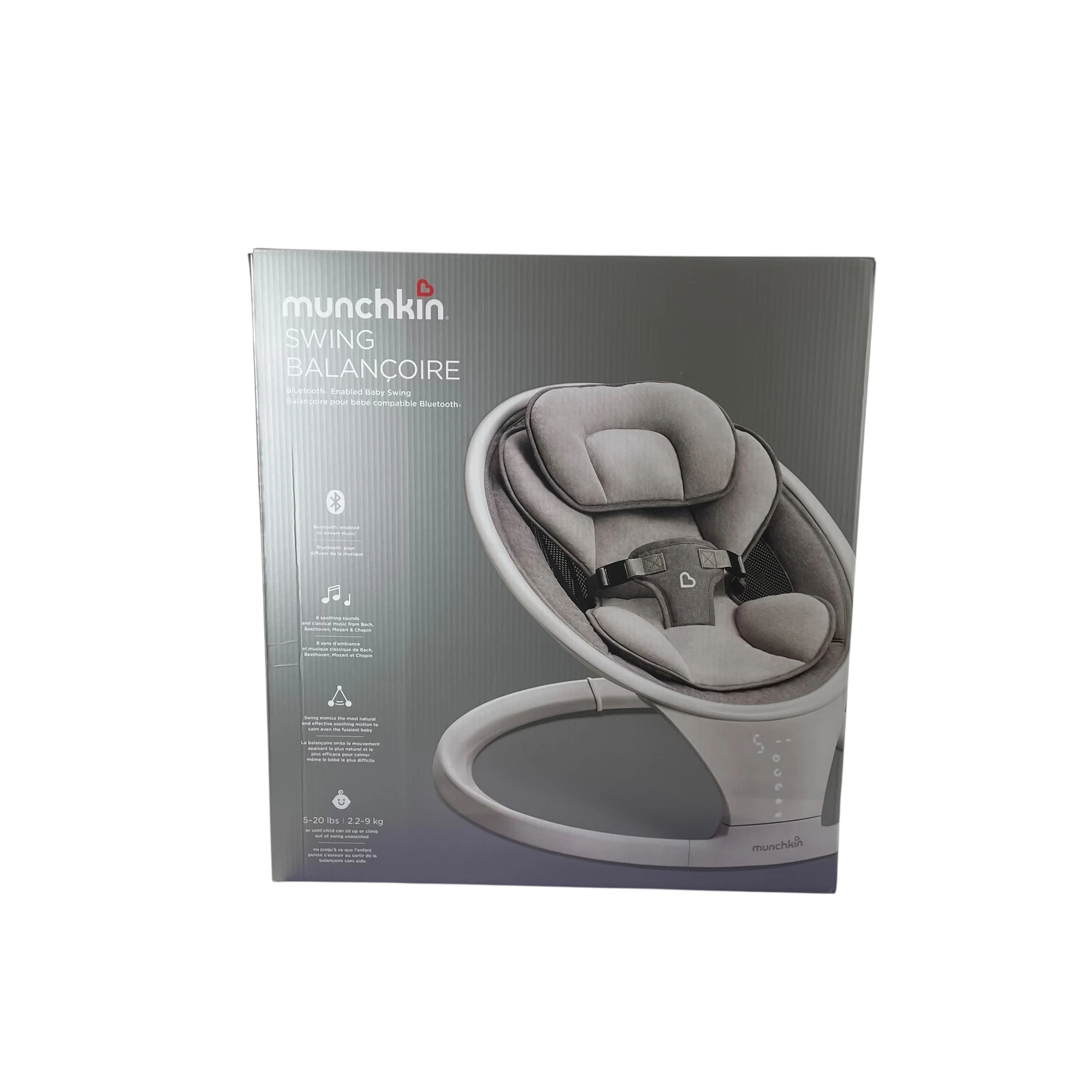 Munchkin MKCA0788 Baby Swing Bluetooth Enabled Rocker White/Grey
Opens in a new window or tab