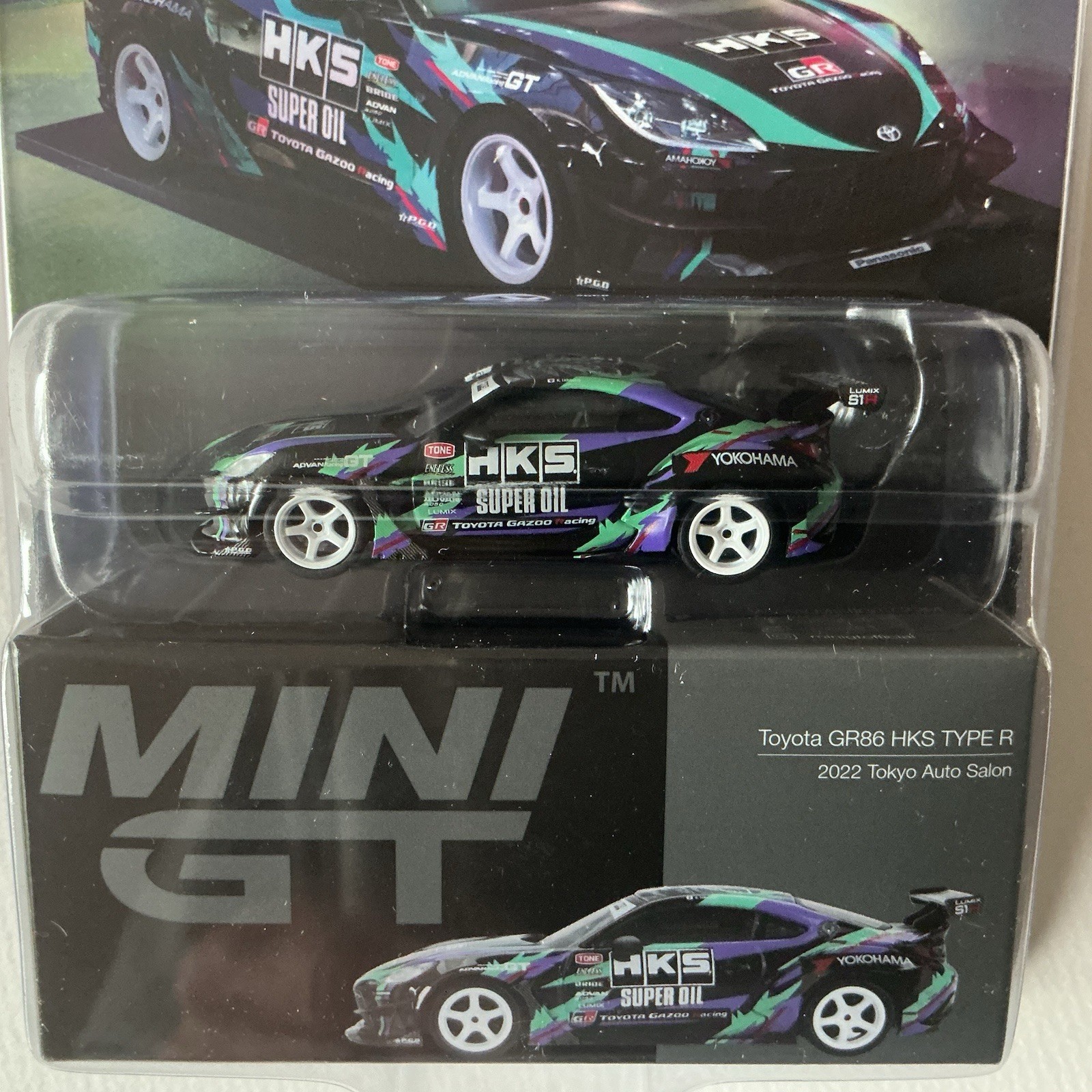 MINI GT 01005-R - 1/64 TOYOTA GR86 HKS TYPE R 2022 TOKYO AUTO SALON (RHD)