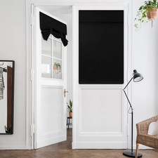 HOMEIDEAS Blackout French Privacy Door 26"W x 40"L Pack of 1 , A-black