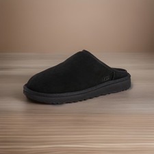 UGG Men's Classic Slip-On Black Slippers/Shoes US Size 10 NIB