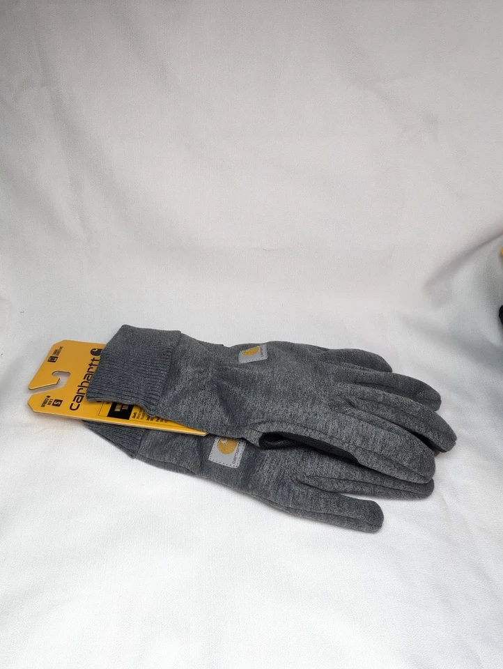 Luvas masculinas Carhartt S Wind Fighter forradas termicamente lã sensível ao toque cinza - Imagem 3 de 4
