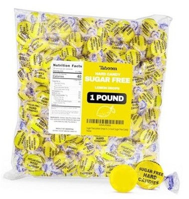 Sugar Free Lemon Hard Candy Drops - 1 Pound Approx. 75 Pieces, Individually