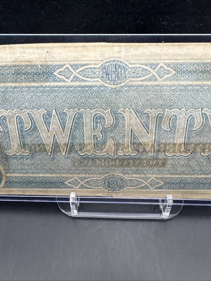 1864 $20 BEAUTIFUL Offset Transfer Print Error. Confederate States of America - Image 4 of 4