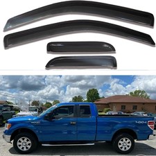 Side Window Visors rain Guards Vent Deflectors Compatible with Super/Extended Ca