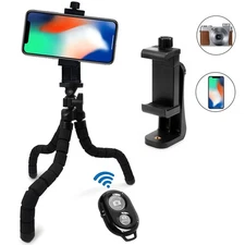 Flexible Small Octopus Tripod Bluetooth Remote Stand Rotating Phone Holder