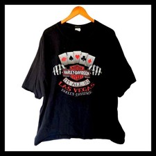 Harley-Davidson Las Vegas Playing Cards Graphic T-Shirt Poker Motorcycle 3XL