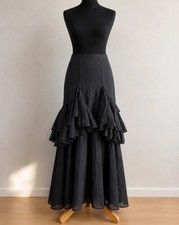 Totême langer Rock Volant schwarz Damen Gr. ...