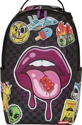 Sprayground Tasty DLXSV Backpack Black Multicolor Graphic Print Adjustable Strap