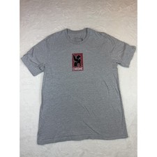 Chrome Industries Gray Heather Griffin Red Square Logo Tee Shirt XL Made in USA