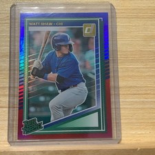 2025 Panini Donruss - Rated Prospects Matt Shaw #143 Red and Blue (RC) A-28