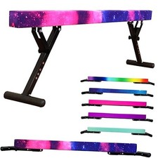 PreGymnastic 8FT Balance Beam, Raised 9"-29" Height Adjustable Galaxy