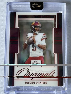 2024 Panini One - One Originals Jayden Daniels #OO-JDS Red /49 (RC)