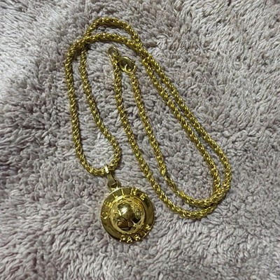 CELINE PARIS Celine Star Ball Gold Color Necklace Vintage