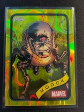 2025 Topps Chrome Marvel M.O.D.O.K. Yellow Lava Refractor #117