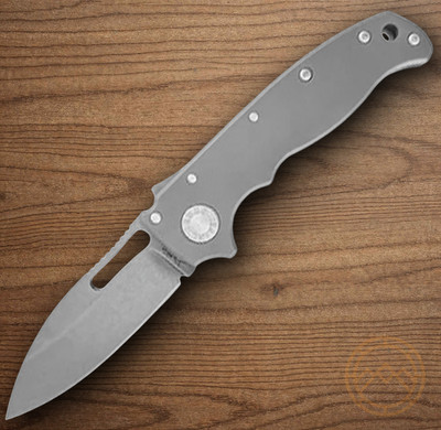 Demko AD20.5 Folding Knife 2.88'' CPM-3V Steel Blade Gray Smooth Titanium Handle