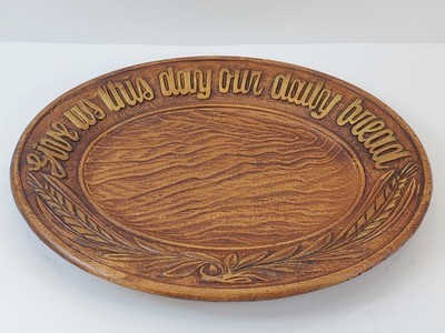 Vintage Decorative Plate Give Us This Day Our Daily Bread 1954 Multi Products