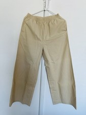 NWOT Wide Leg Elastic Waist Pants - Beige linen cotton blend Women s Size M-L