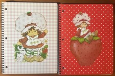 TWO NEW Strawberry Shortcake Spiral Notebooks Notebook Journal Adorable 2003