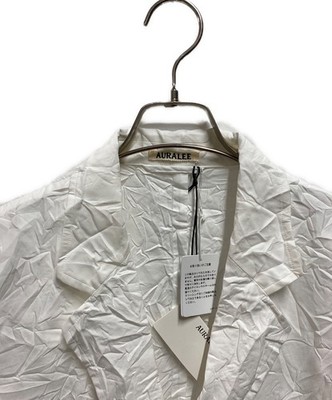 AURALEE WRINKLED WASHED FINX TWILL JACKET Size: 3 White Men
