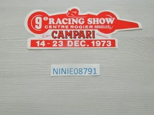 STICKER STICKER CAMPARI 9th racing car show Brussels 1973 F1 sport AUTO